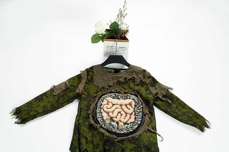 Halloween costume kids cosplay boy swamp monster outfit scary mask intestine costume