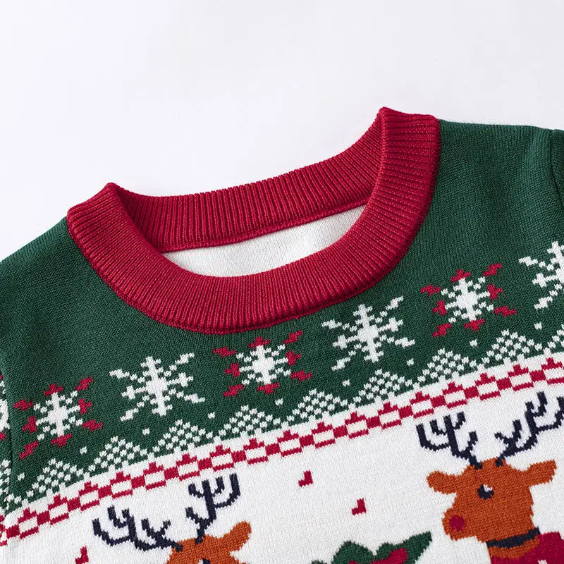 Cartoon deer sweater baby base pullover knitted sweater