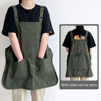 Double-Sided Waterproof Kitchen Apron – Adjustable Unisex Chef Apron, Pure Color Household Cooking Workwear
