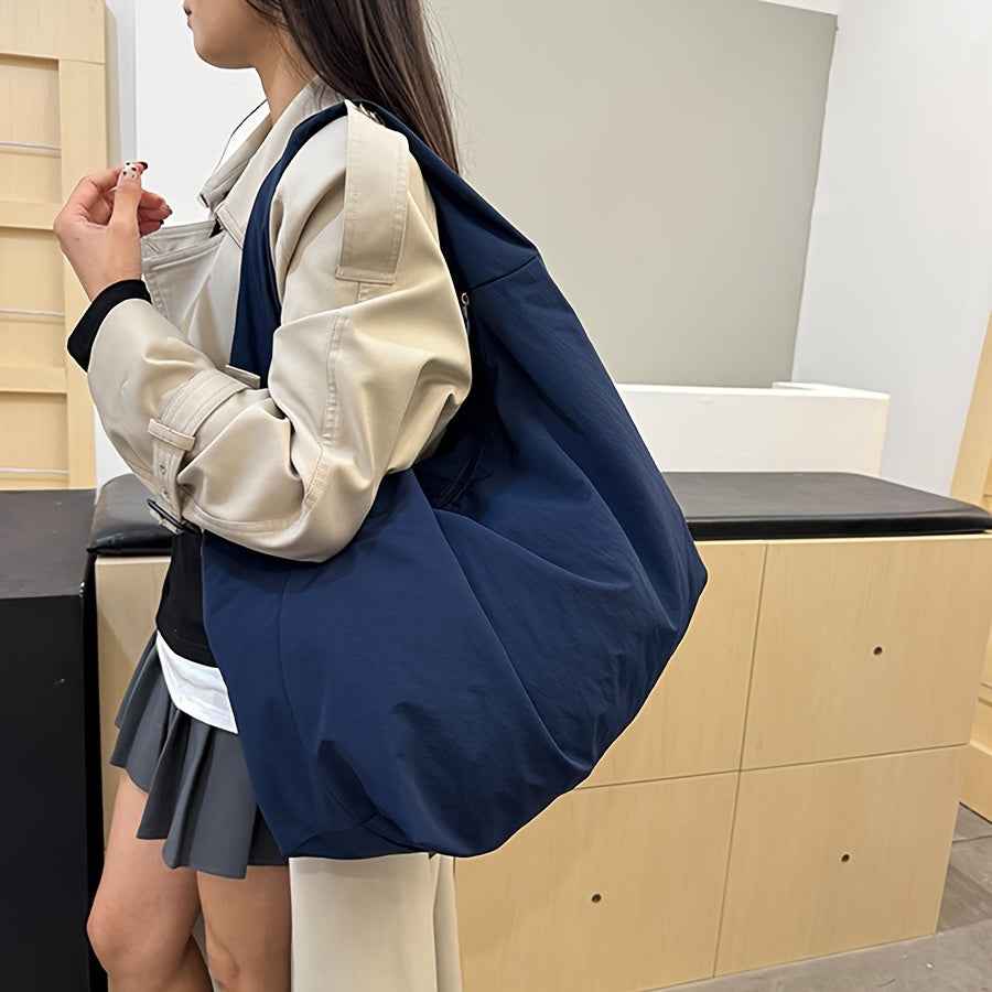 Vintage Hong Kong Nylon Tote Chic  Spacious Commuter Bag