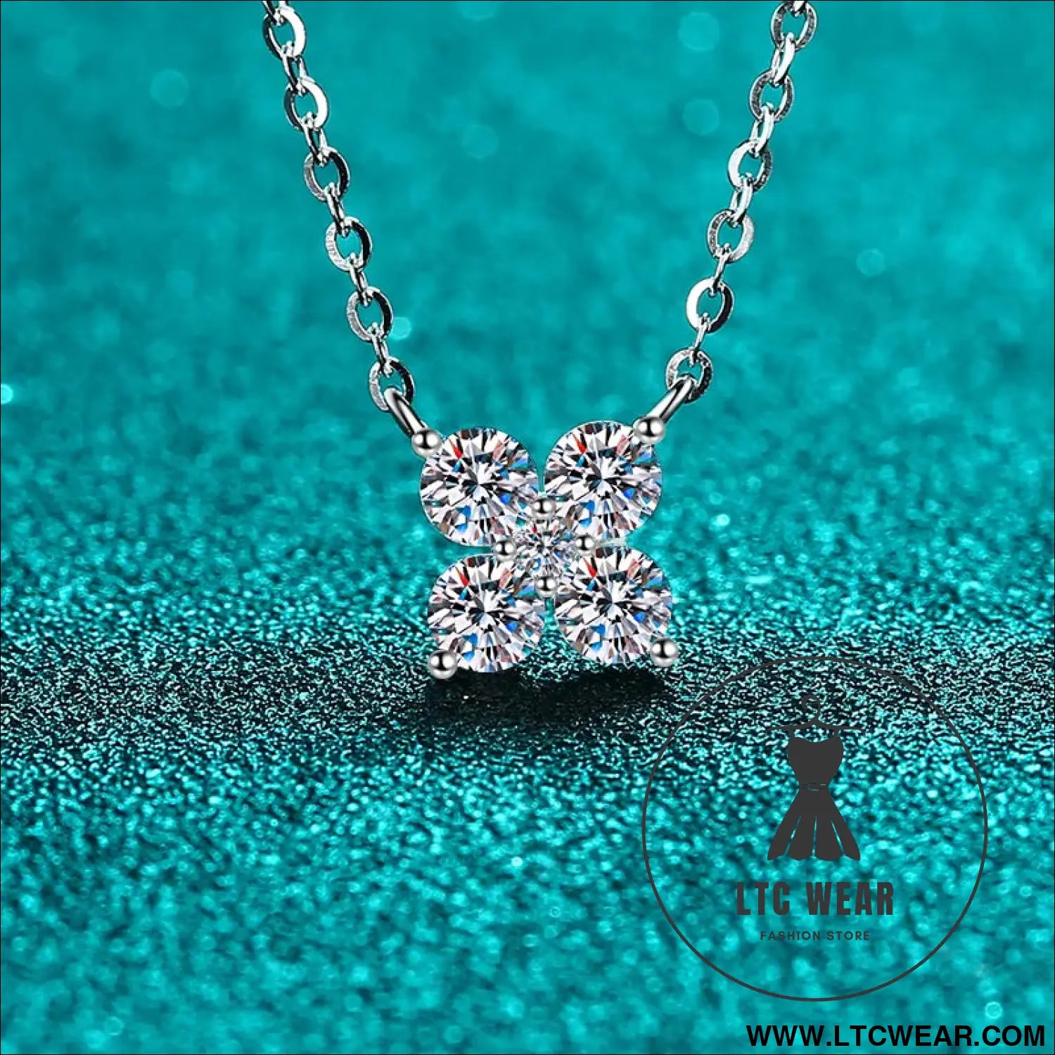 1.26 carat moissanite 925 sterling silver geometric shape pendant necklace - silver / one size