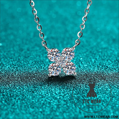 1.26 carat moissanite 925 sterling silver geometric shape pendant necklace - silver / one size