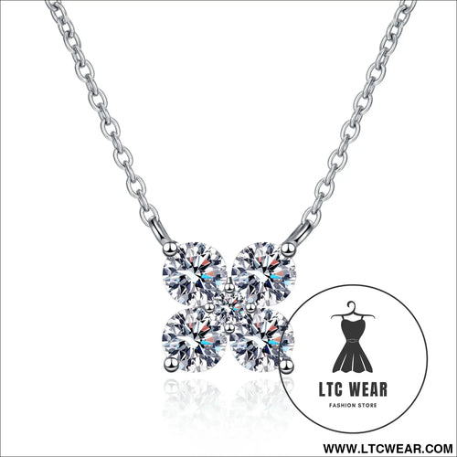 1.26 carat moissanite 925 sterling silver geometric shape pendant necklace - silver / one size