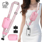 Embroidered Floral Crossbody RFID Wallet Phone Lanyard Chic