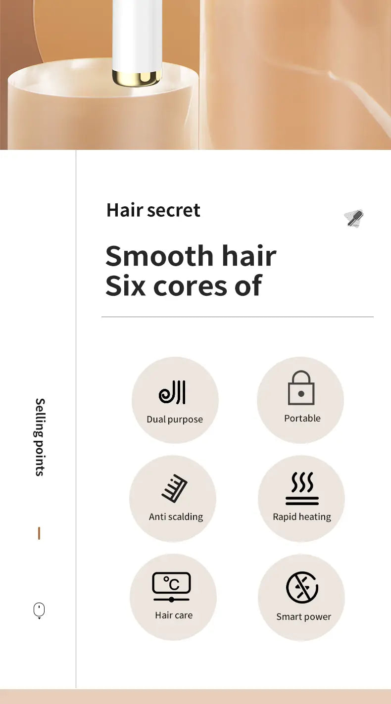 Lazy Luxe: Dual-Purpose Electric Hair Straightener
