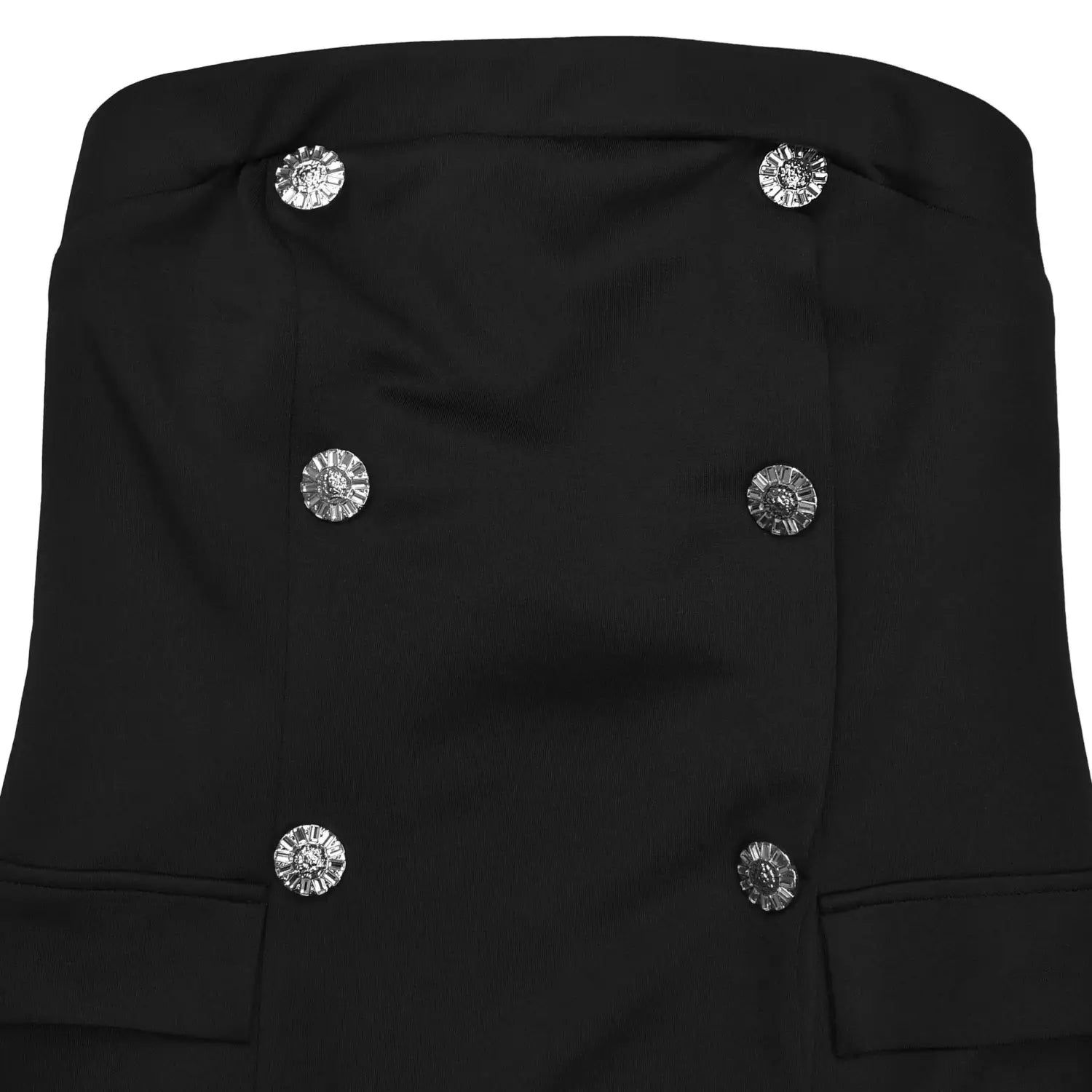 Fashion sexy strapless backless double-breasted dress for women