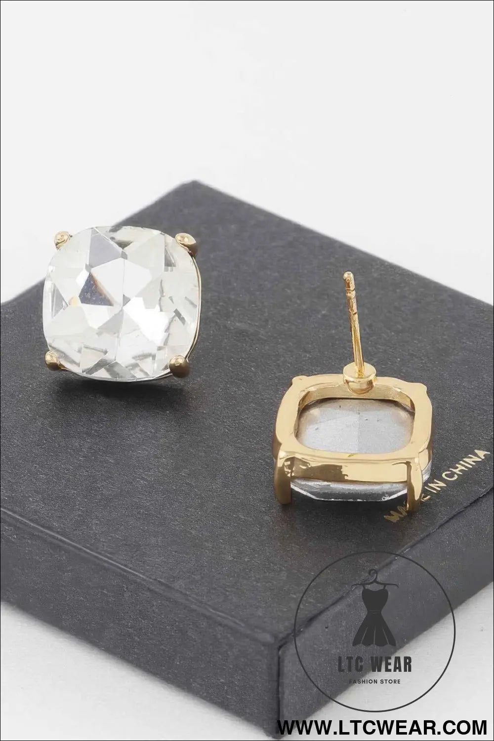 14k Rhinestone Stud Earrings