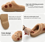 Men's and Women's Winter Cotton Slippers for Home, Couple Cute Croissant Bread