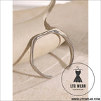 18k gold stainless steel fine ripple open bangle ins minimalist trendy titanium steel bracelet for women