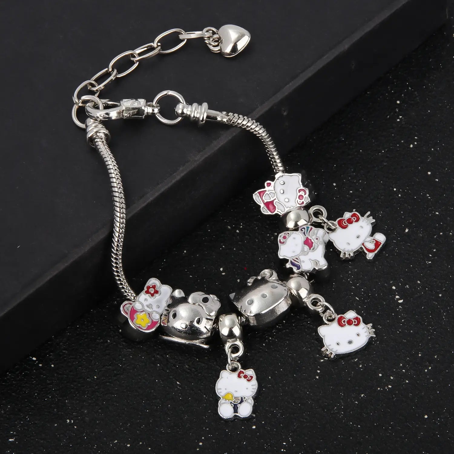 Cute kitty cat bracelet anime girl student jk best friend birthday gift cartoon diy bracelet