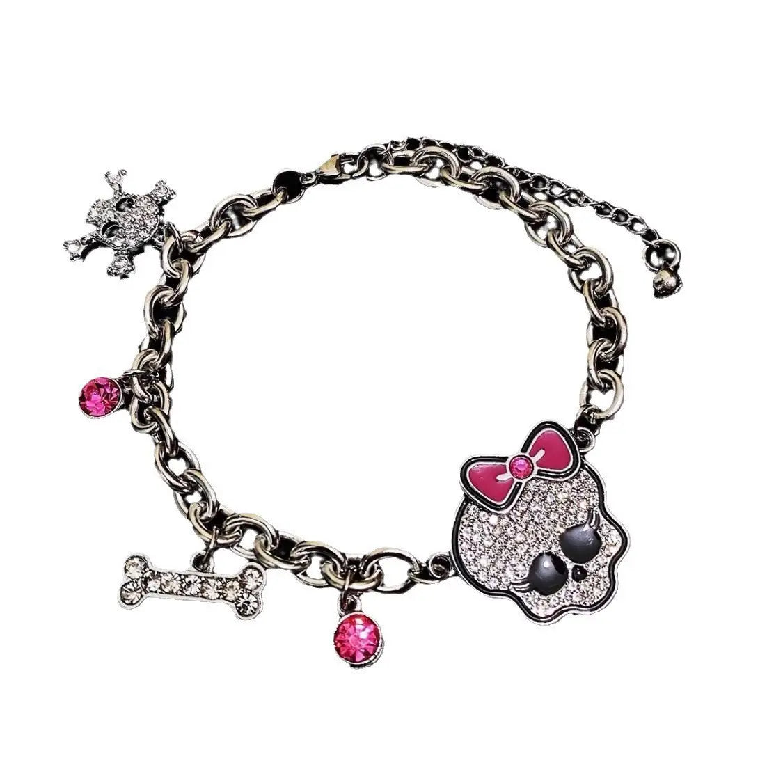 Ghost school y2k cool girl necklace amp bracelet cute decorative jewe