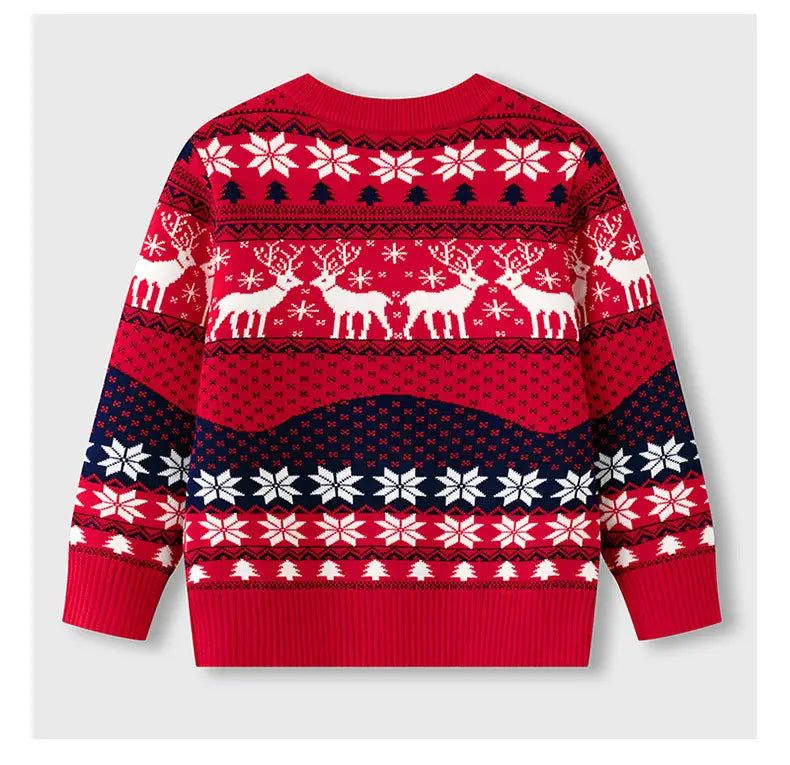 Christmas elk red sweater baby undercover knitted sweater