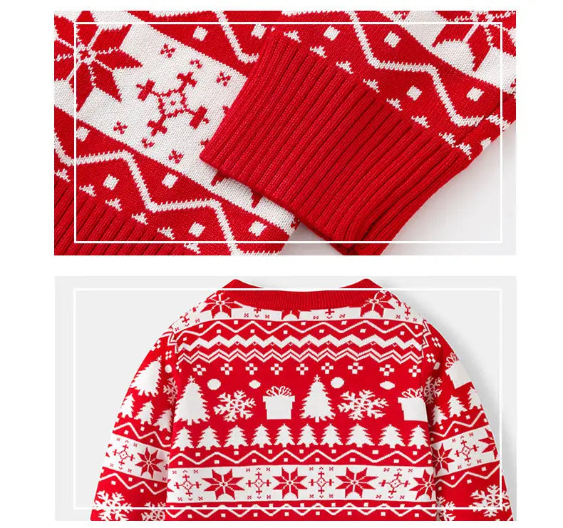 Children’s christmas cartoon sweater baby base pullover knit sweater