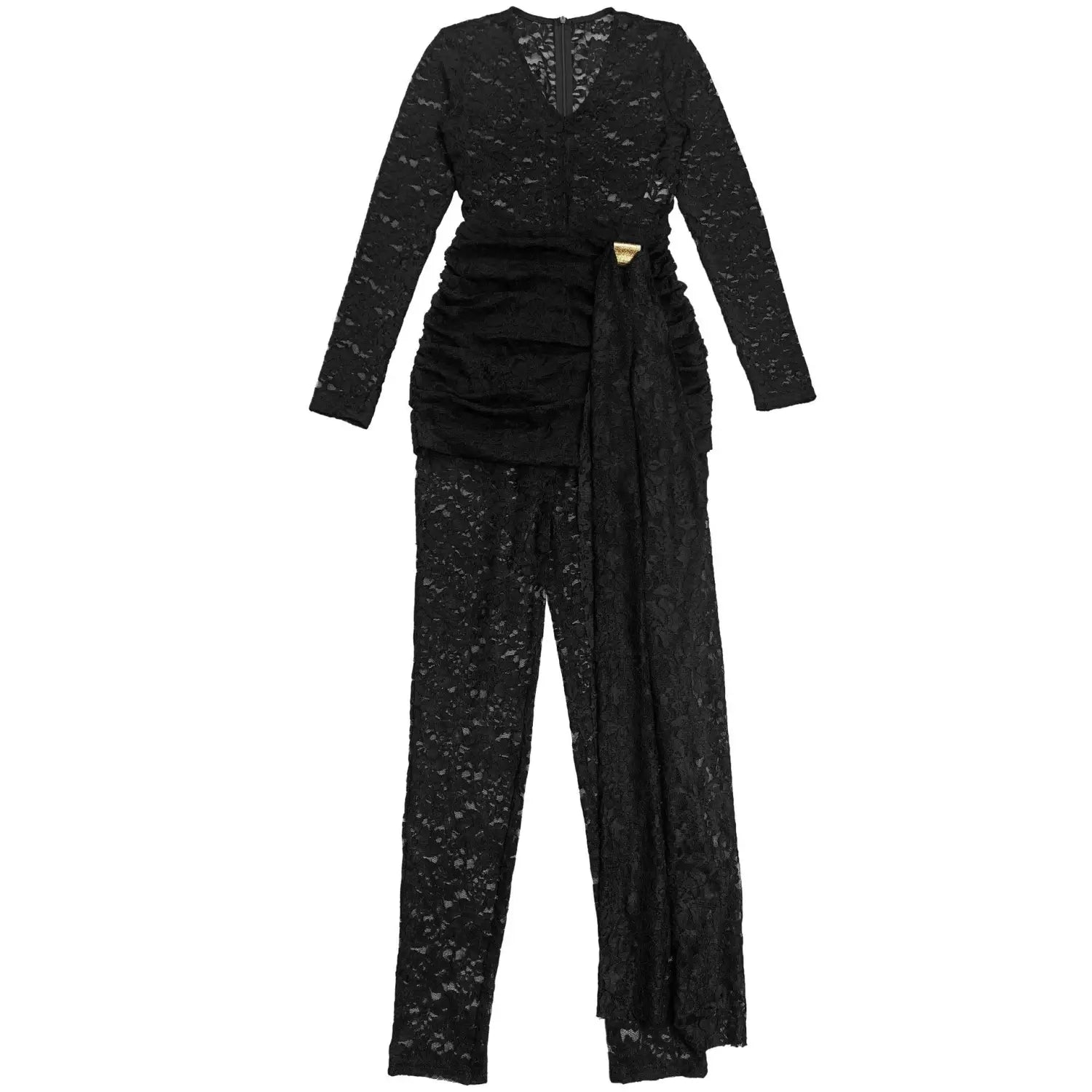 Fashion women’s sexy sheer lace jumpsuit underwear set