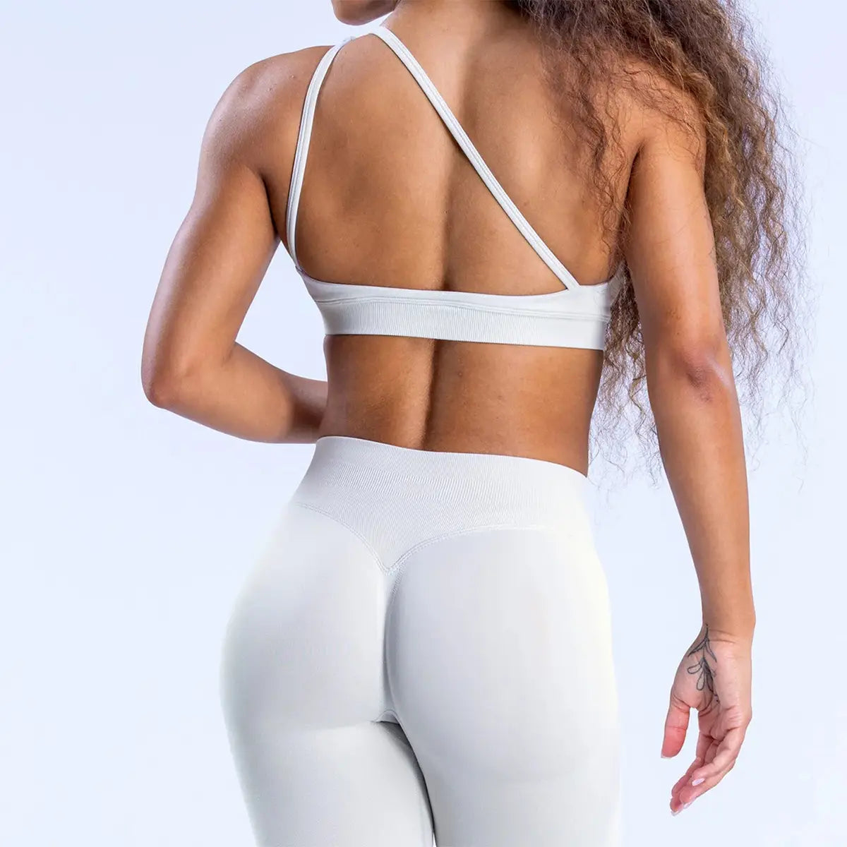 Flex & flow: backless shock-absorbing yoga bra set