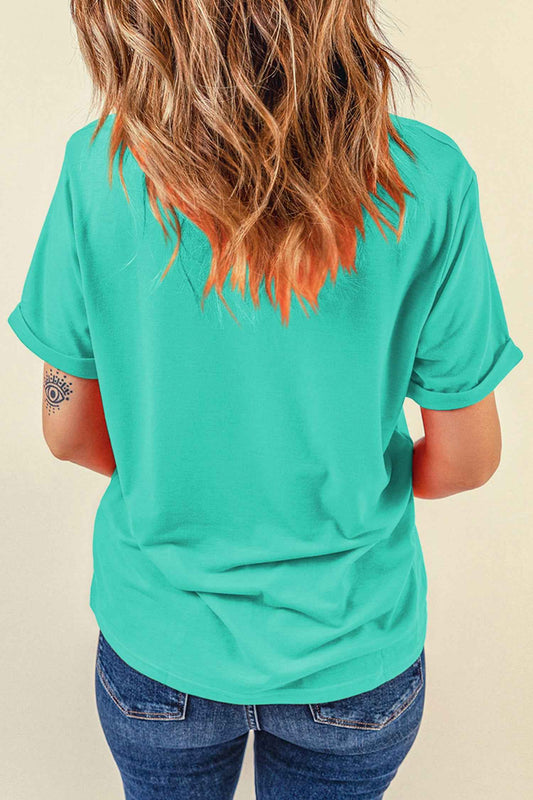 Mint Green Western Duck Graphic Casual Summer T Shirt