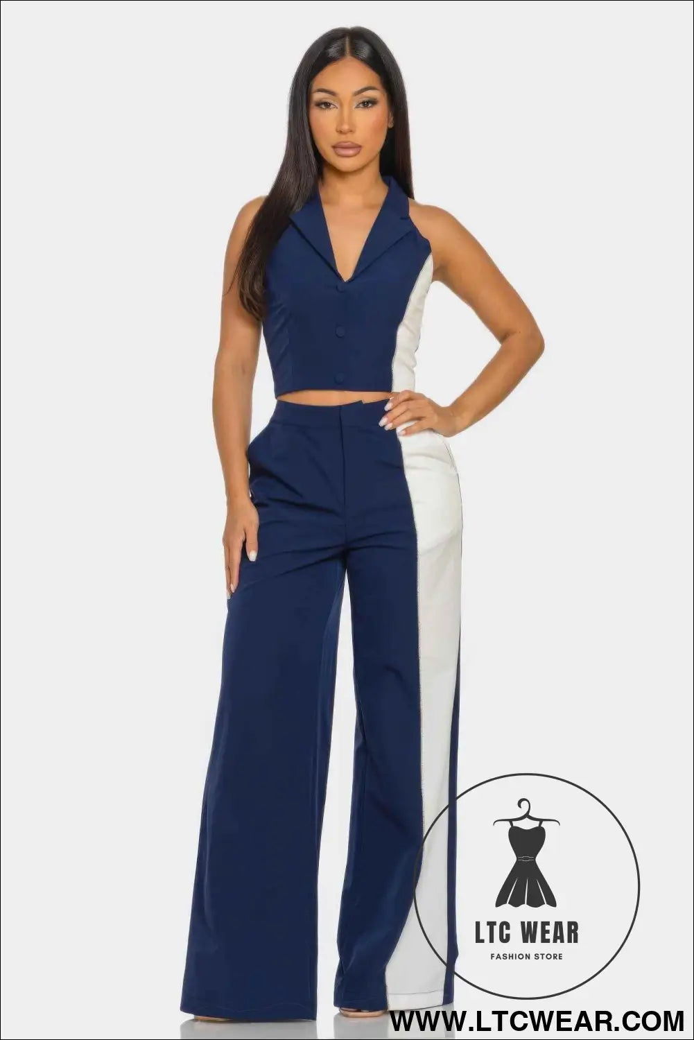 2 Pcs Color Block Set