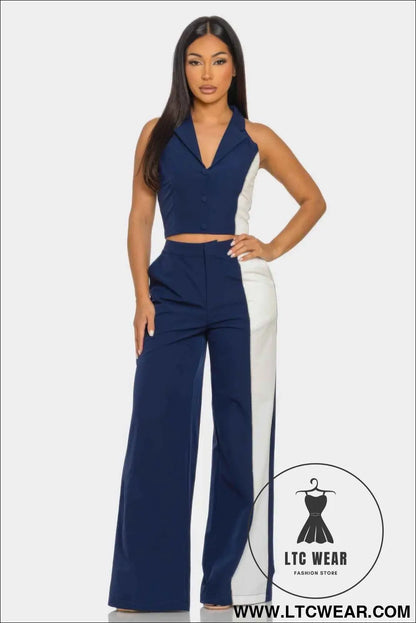 2 Pcs Color Block Set