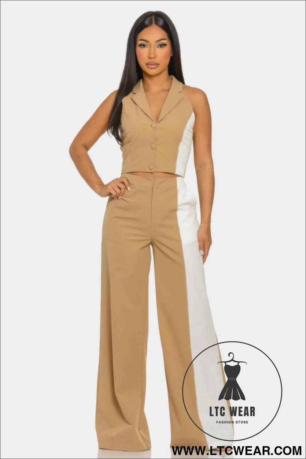 2 Pcs Color Block Set