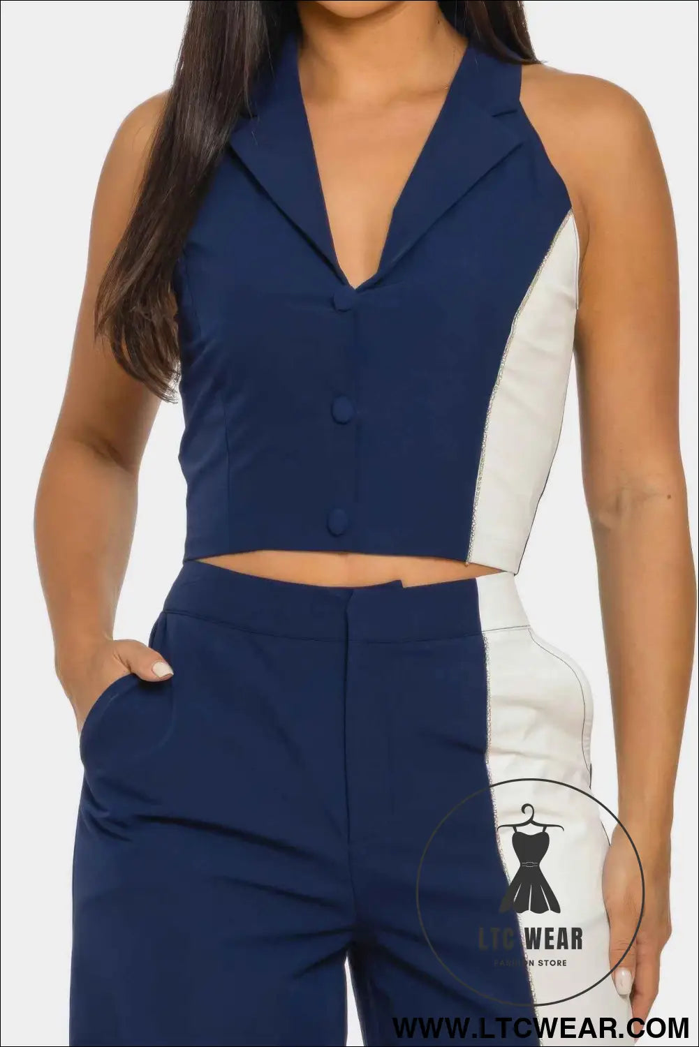 2 Pcs Color Block Set