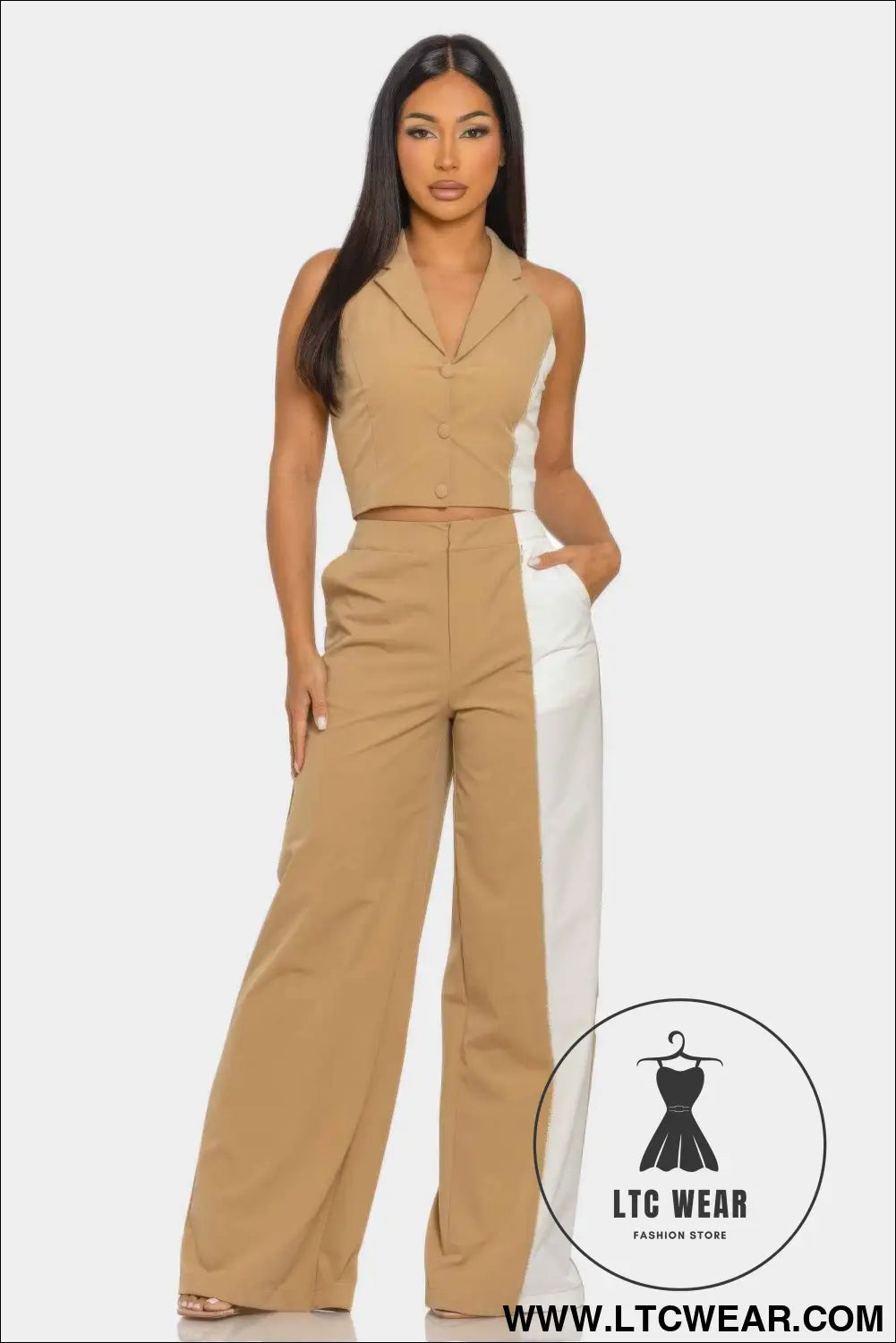 2 Pcs Color Block Set