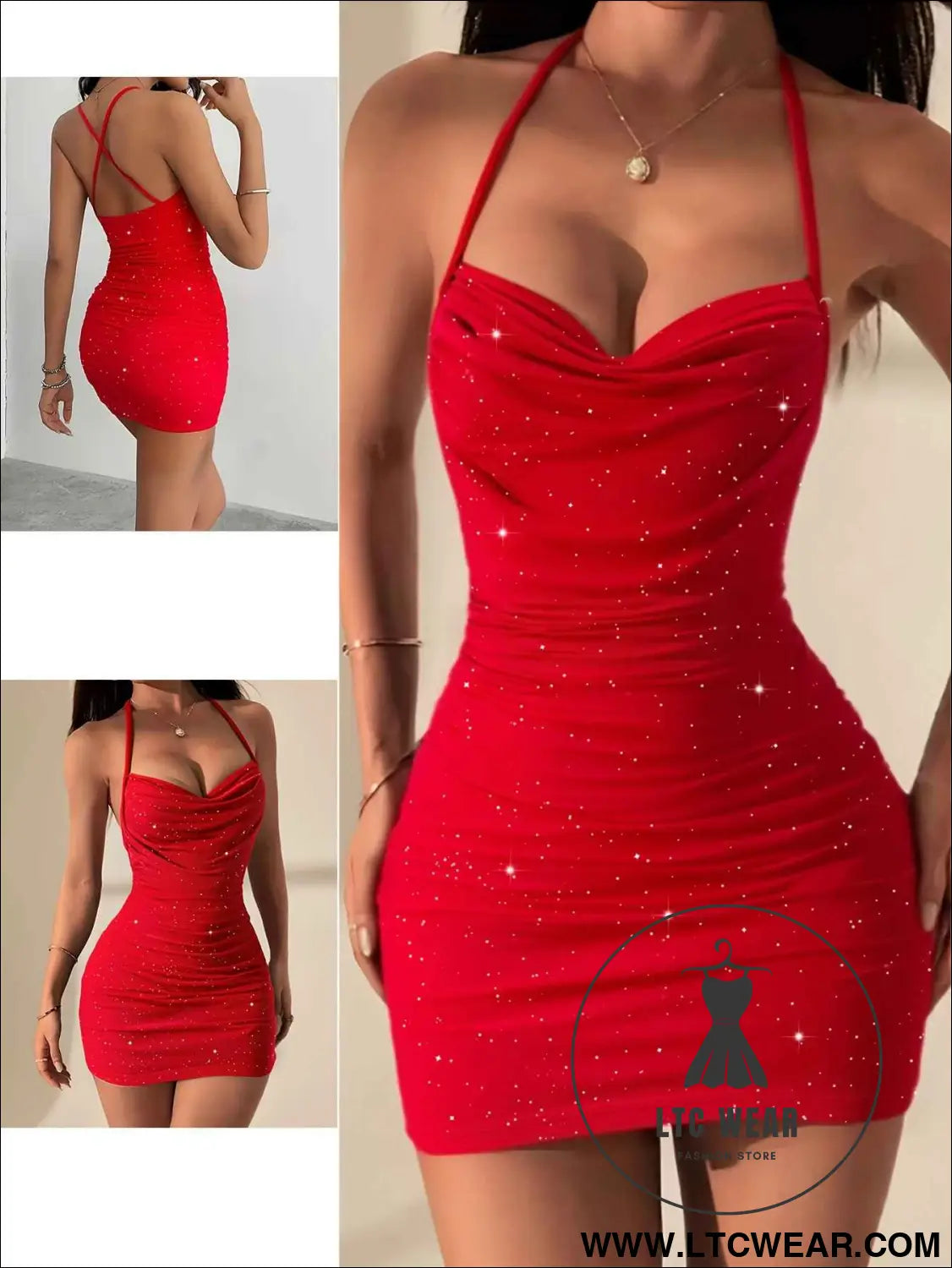 2025 Black Sequin Strappy Backless Bodycon Evening Gown