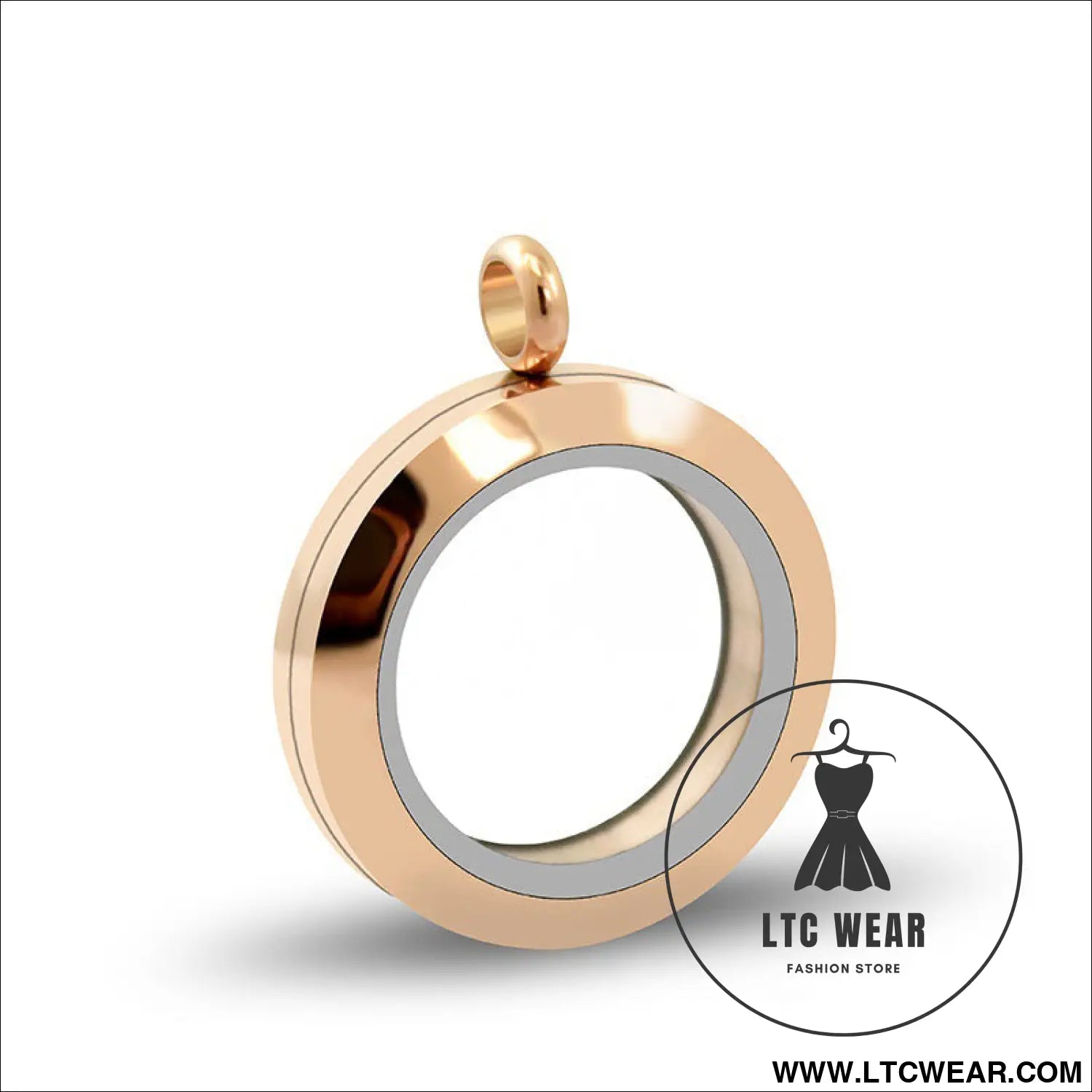 20mm/25mm/30mm glass floating lockets pendant stainless steel magnetic twist closure jewelry - rose screw torsion / 20mm