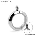 20mm/25mm/30mm glass floating lockets pendant stainless steel magnetic twist closure jewelry - steel screw torsion