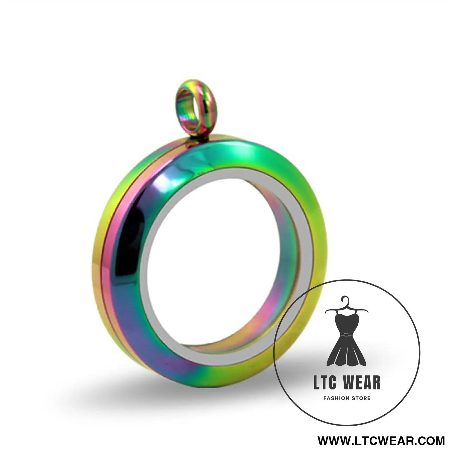 20mm/25mm/30mm glass floating lockets pendant stainless steel magnetic twist closure jewelry - rainbow screw torsion