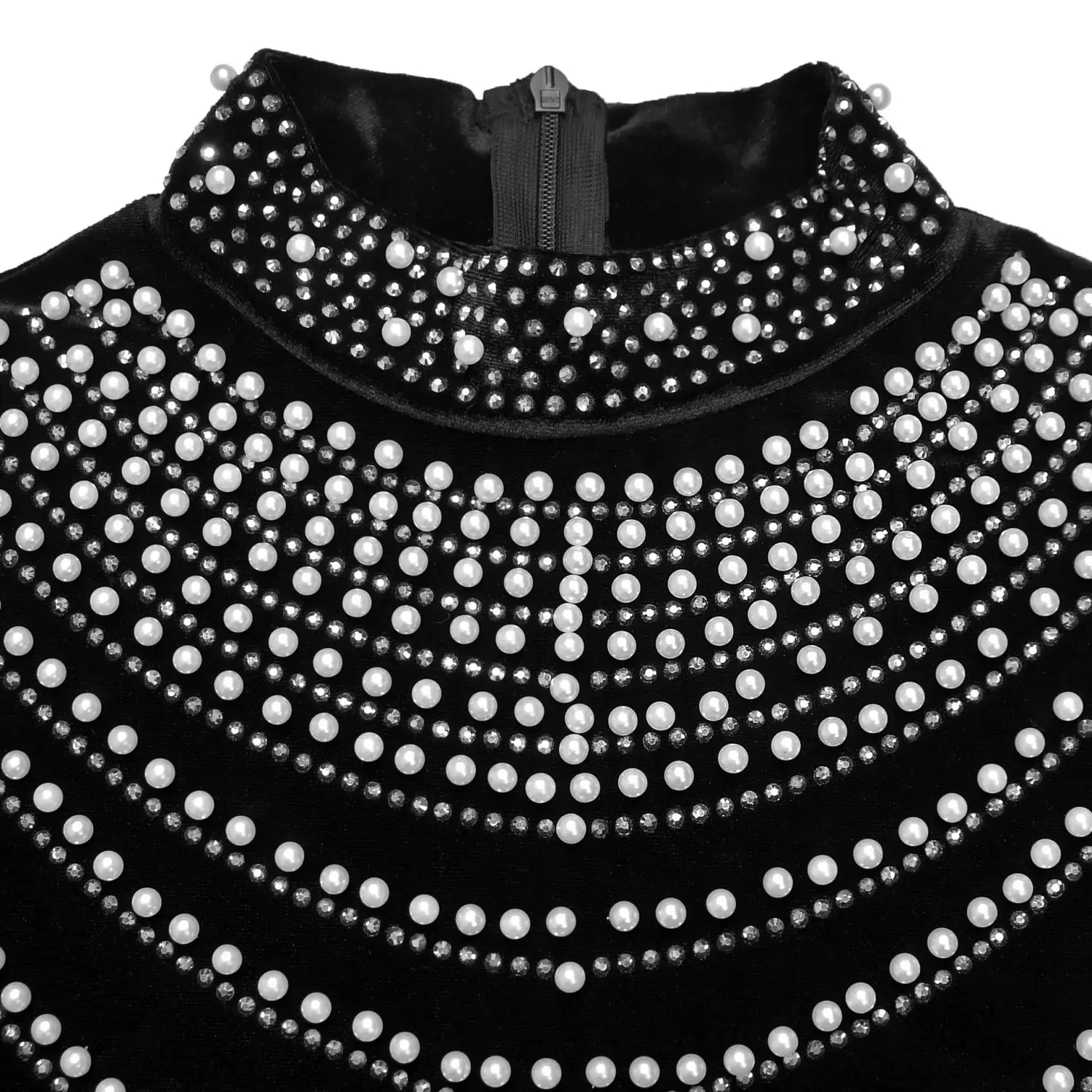 Elegant velvet embellished long sleeve dress for women fashion style casual occasion