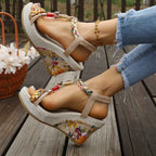 Boho Chic Vintage Wedge Sandals for Effortless Style