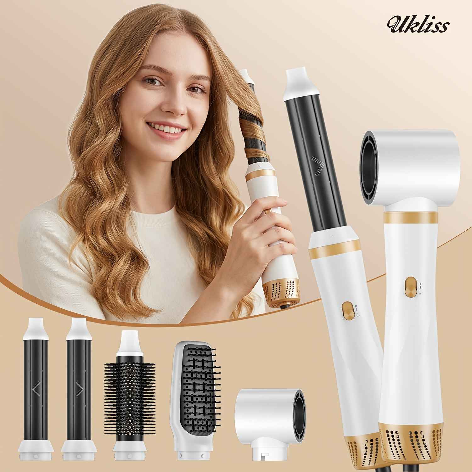 UKLISS 5in1 Hair Styler  Curler Perfect Gift