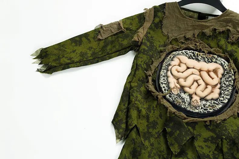 Halloween costume kids cosplay boy swamp monster outfit scary mask intestine costume