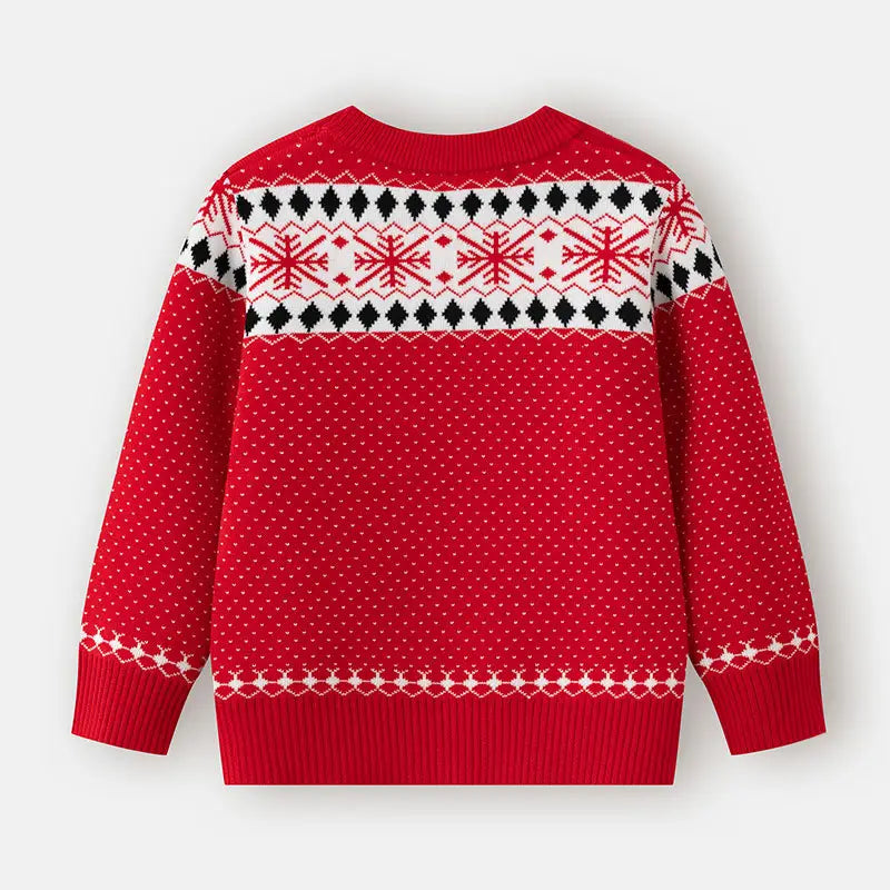 Children’s christmas sweater cartoon deer base pullover knit sweater