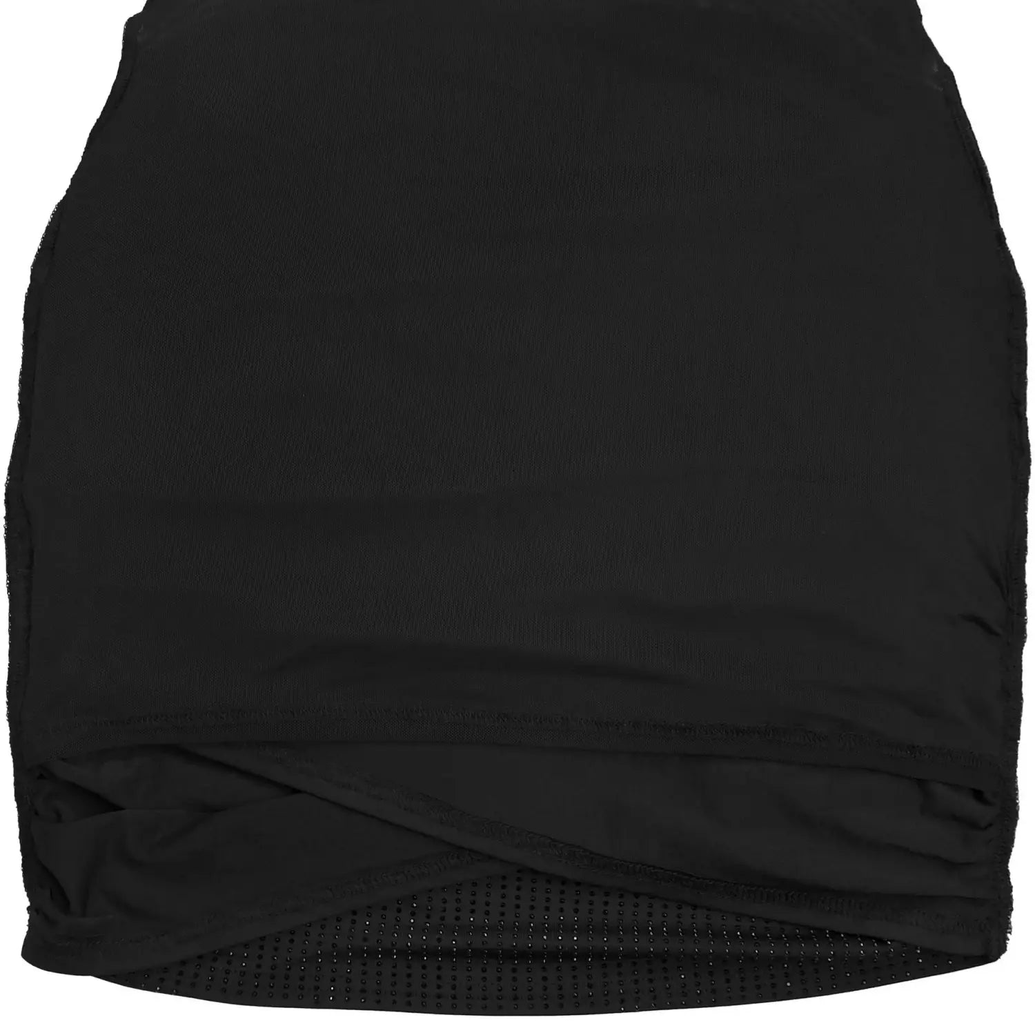 Fashion women’s sexy sheer mesh rhinestone dress mini skirt
