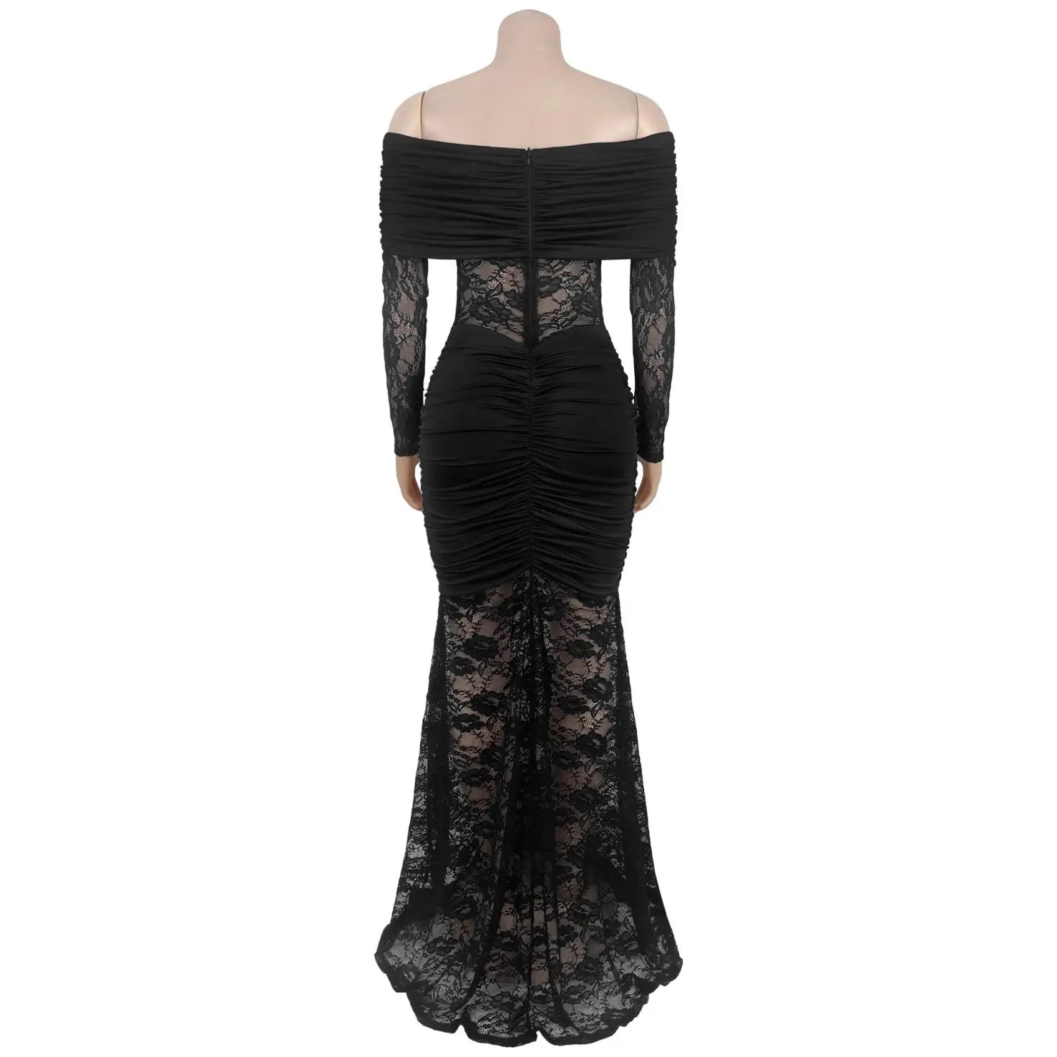 Fashion Women's Sexy One-Shoulder Lace Bodycon Dress