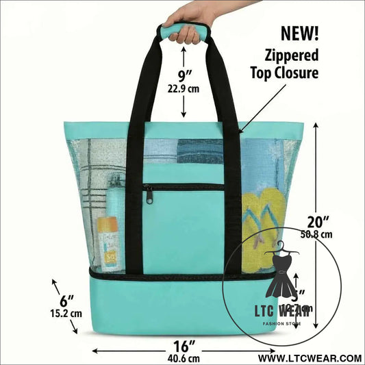 2in1 Beach Tote Cooler Bag Large Capacity AllPurpose