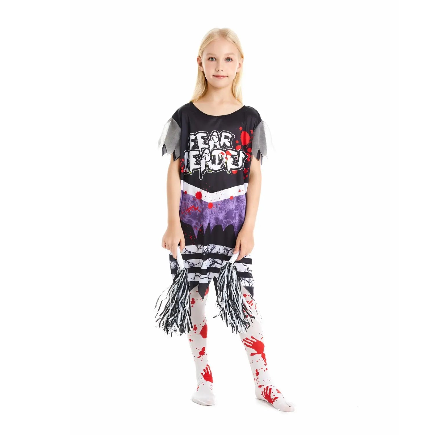 Children’s halloween carnival cosplay zombie costume girl horror cheerleader cos party dress