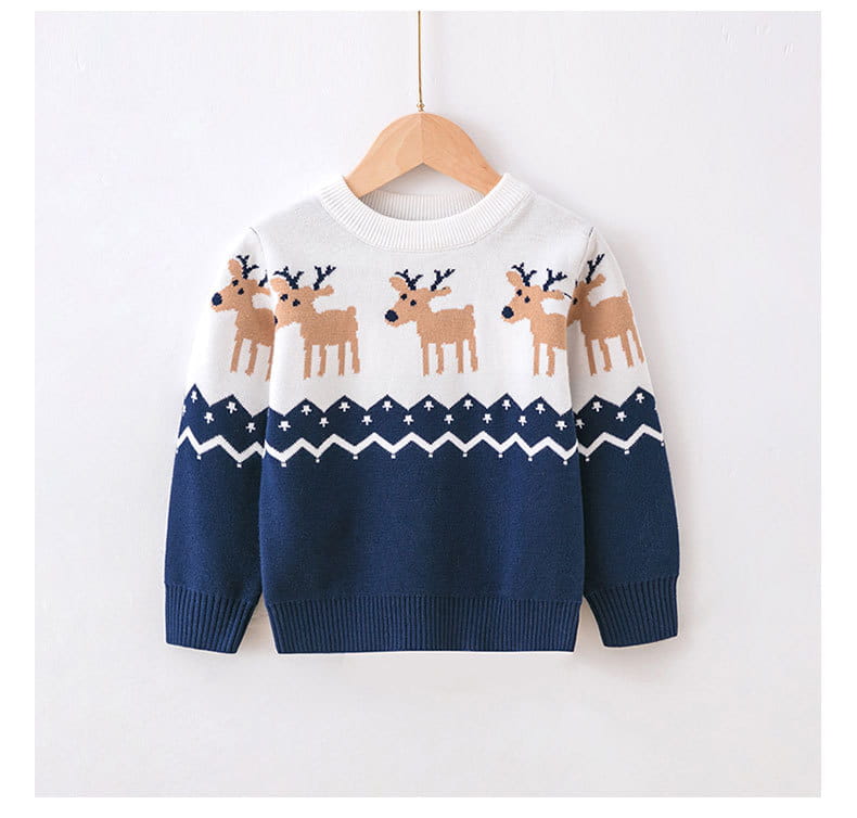 Children’s christmas deer sweater baby undercover knitted sweater