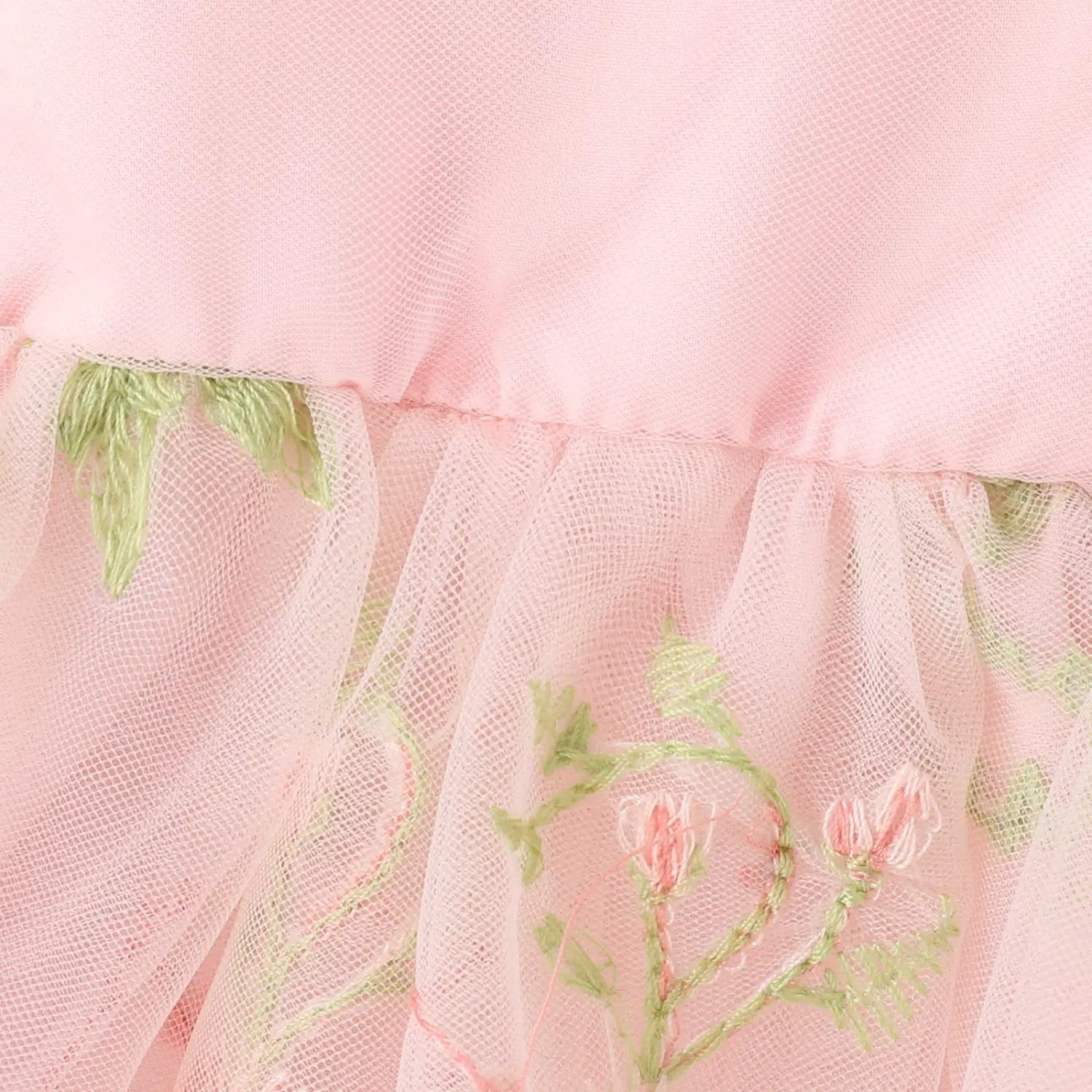 Girls’ baby suspenders with embroidered flowers and mesh for princesses with open crotch and baby rompers