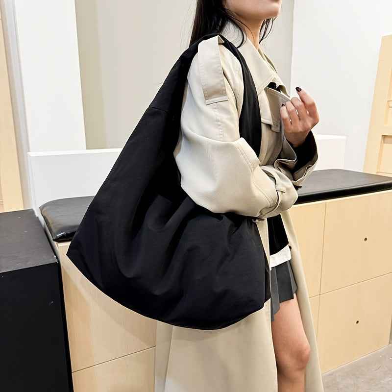 Vintage Hong Kong Nylon Tote Chic  Spacious Commuter Bag