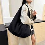 Vintage Hong Kong Nylon Tote Chic  Spacious Commuter Bag