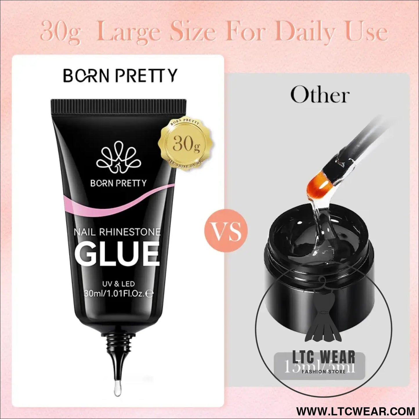 30ml Rhinestone Glue Gel: Elevate Your Nail Art Game - L.T.C Wear Online Fashion Store