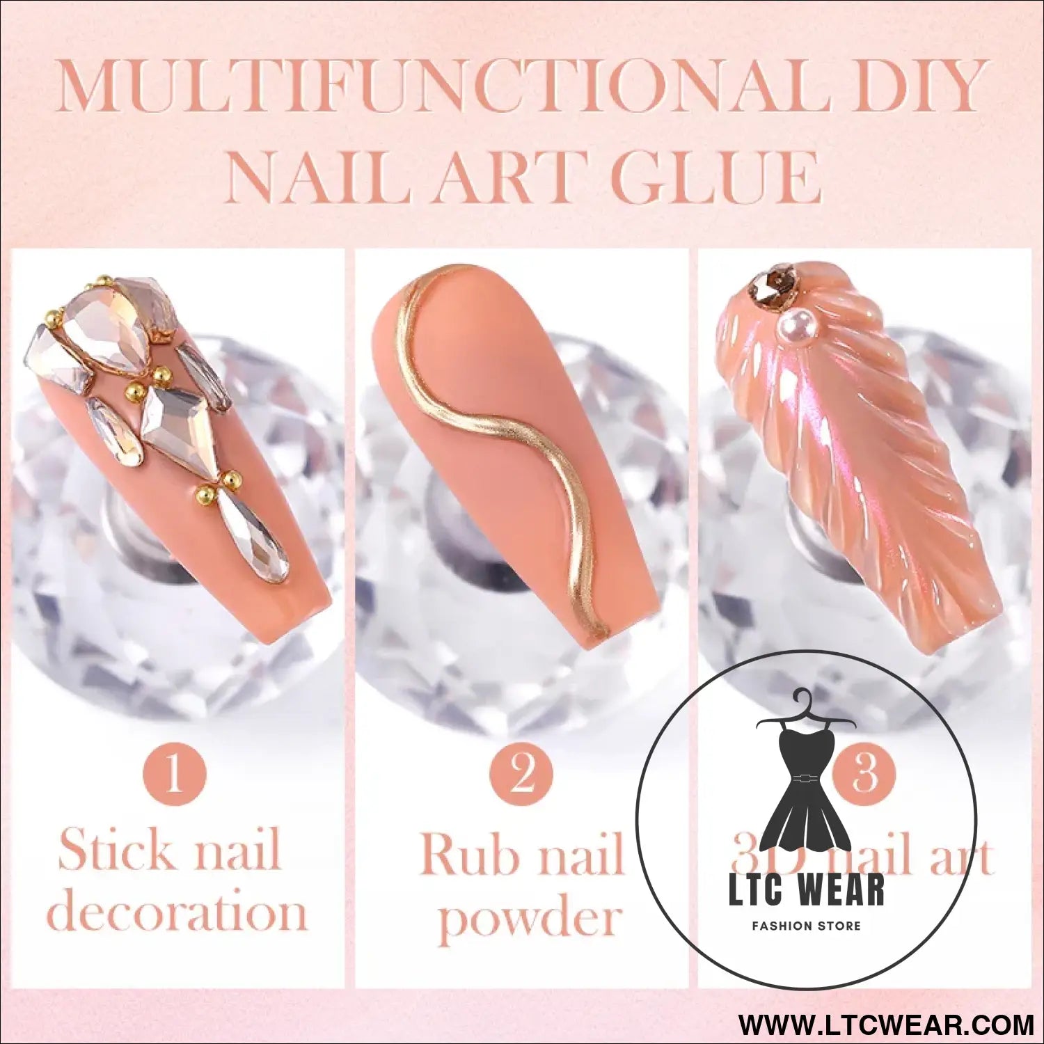 30ml Rhinestone Glue Gel: Elevate Your Nail Art Game - L.T.C Wear Online Fashion Store