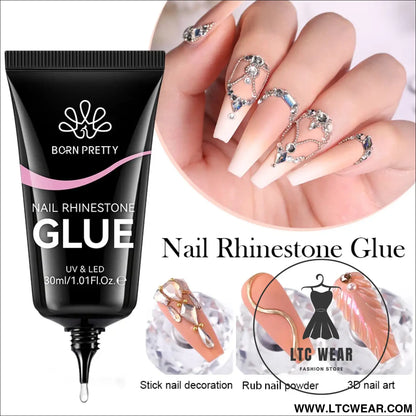 30ml Rhinestone Glue Gel: Elevate Your Nail Art Game - L.T.C Wear Online Fashion Store