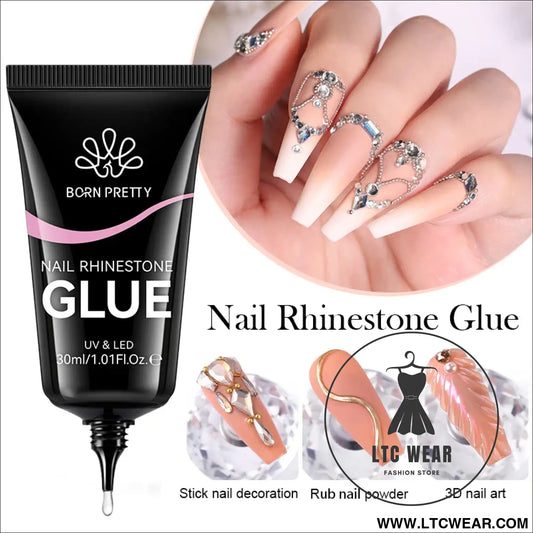 30ml Rhinestone Glue Gel: Elevate Your Nail Art Game - L.T.C Wear Online Fashion Store
