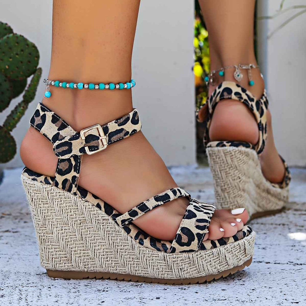 Chic Leopard Platform Wedges Elevated Summer Style