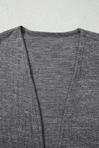 Delicacy 3pcs V Neck T Shirt Ribbon Knot Pants Open Duster 3pcs Lounge Set