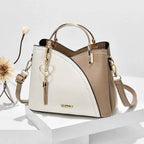 Color-blocked  large-capacity shoulder bag with high-quality crossbody design