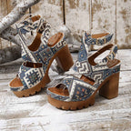 Chunky Platform Sandals Chic Double Buckle Summer Style